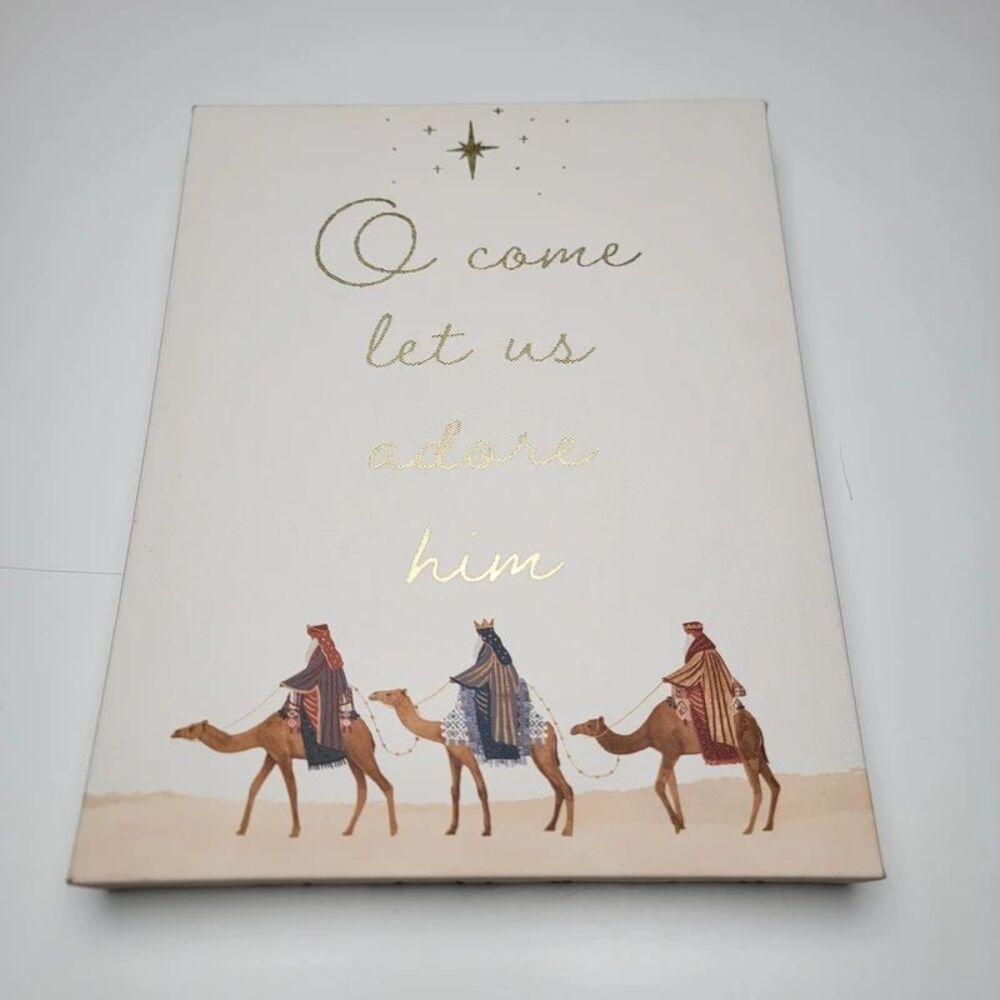 Nativity Wise Men On Camels Christmas Canvas Art Print Victoria Barnes 11x14